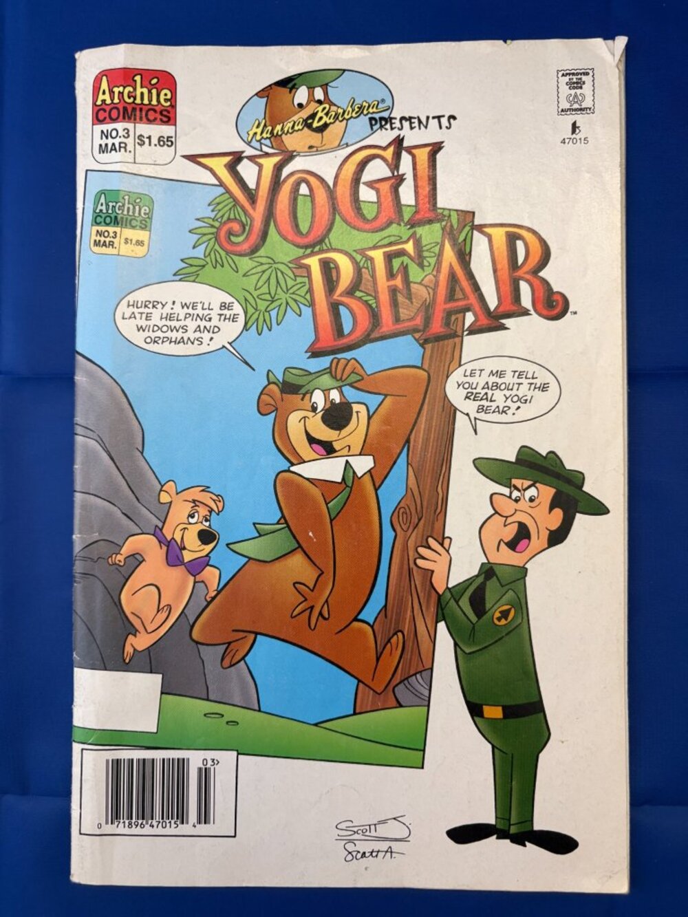 Yogi Bear #3 Archie Comics Hanna-Barbera Vintage 1995 Newsstand Cartoon Comic
